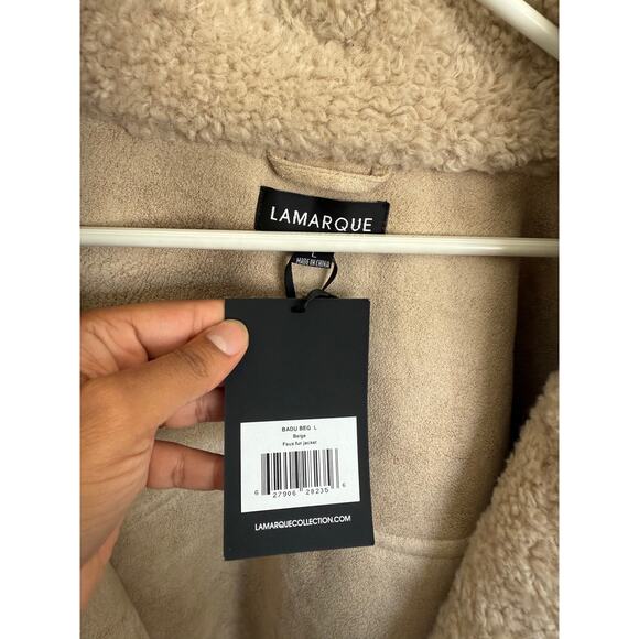 New NWT Lamarque Badu Teddy Jacket in Beige - Picture 7 of 8